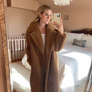 H&M Oversized Teddy Bear Coat | Medium | Brown